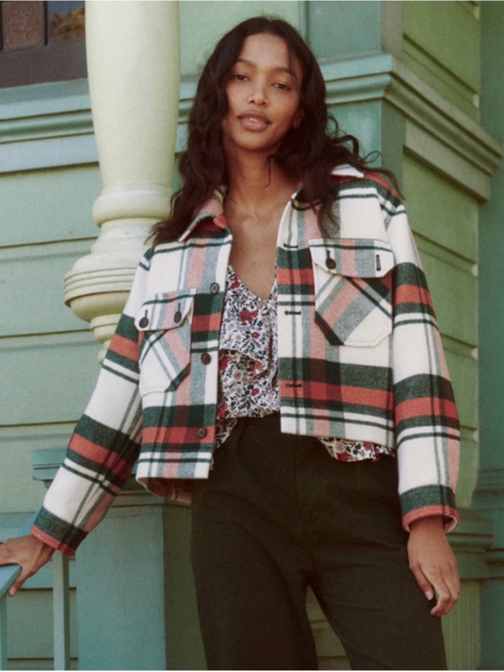New authentic THE GREAT Smith jacket in Great Barrier Plaid 0/XS